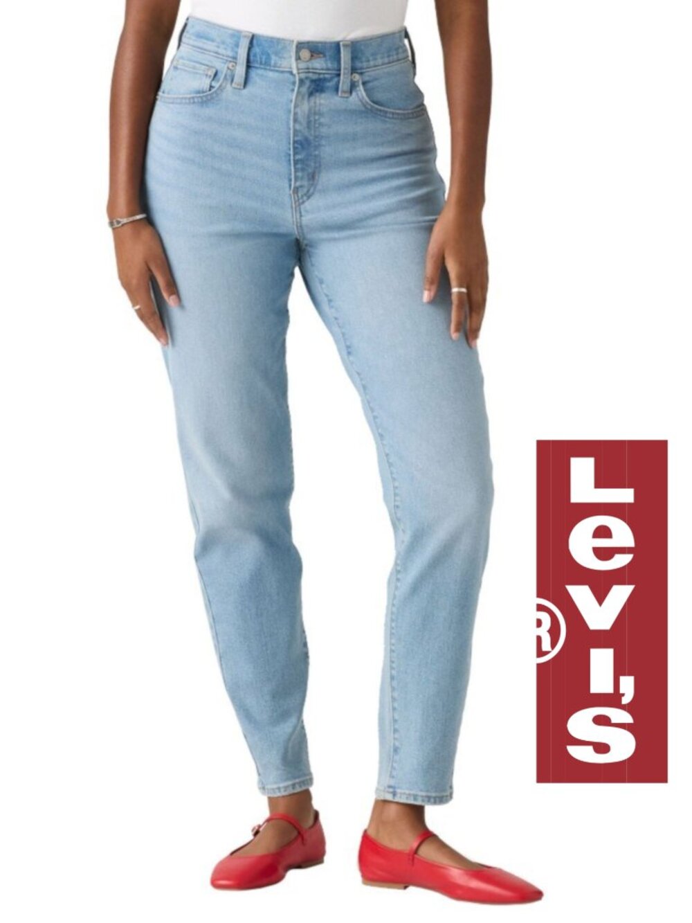 Levi's Women's High-Rise Mom Relaxed Tapered Jean Blue Size W 28 L 29